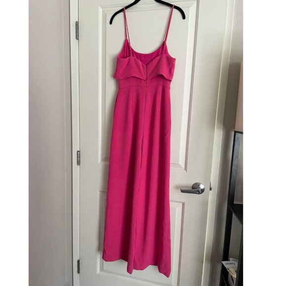 NWT Elliatt Witness Jumpsuit Pink Crepe Sleeveless Straight Leg XS Barbiecore - Picture 2 of 7